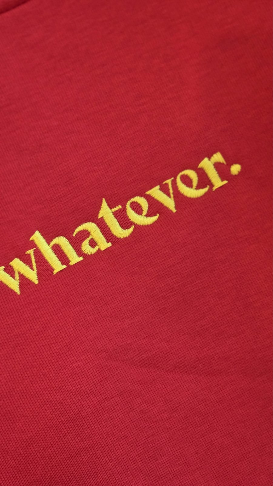 Whatever.  sweatshirt red/ yellow