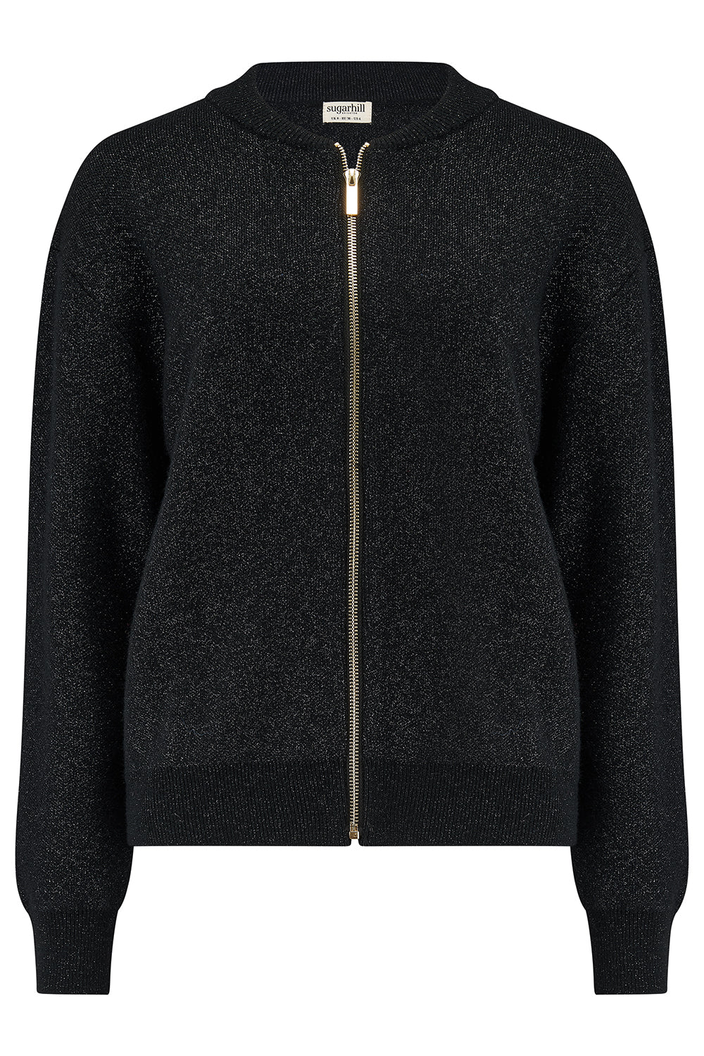 solana black sparkle jacket