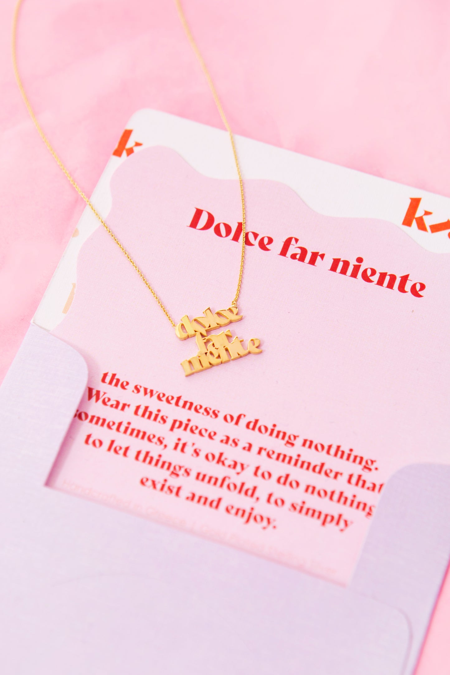 dolce far niente necklace