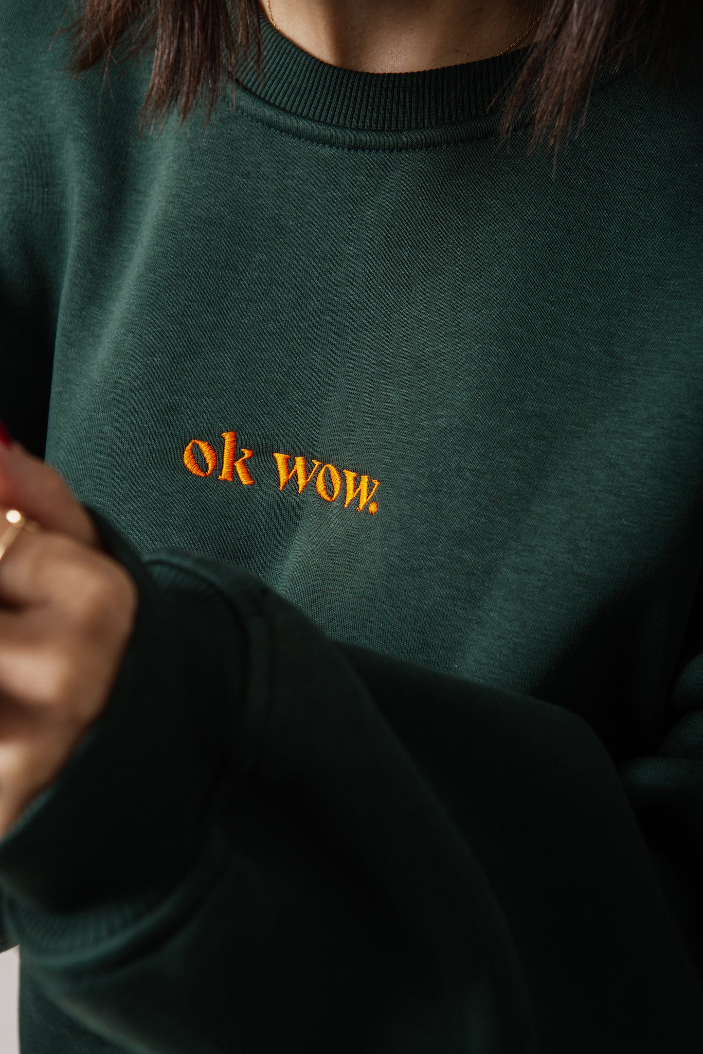 ok wow. sweatshirt green/orange