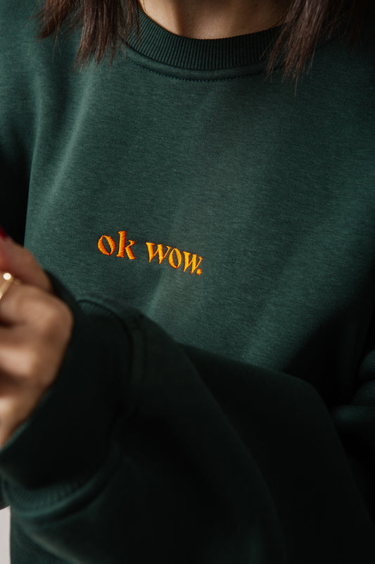 ok wow. sweatshirt green/orange