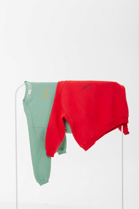ok wow. sweatshirt mint/orange