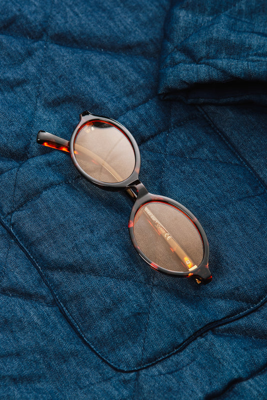 indigo round sunglasses