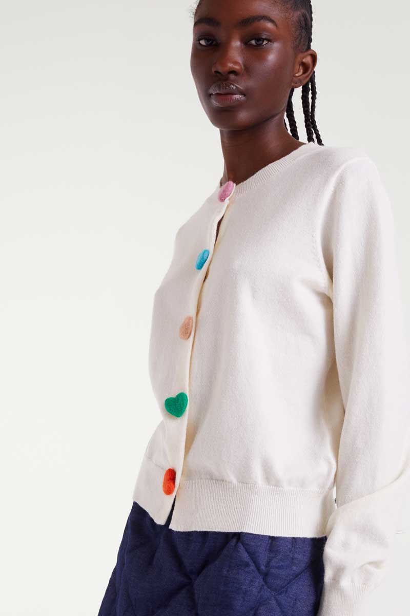 ζακέτα με καρδιές