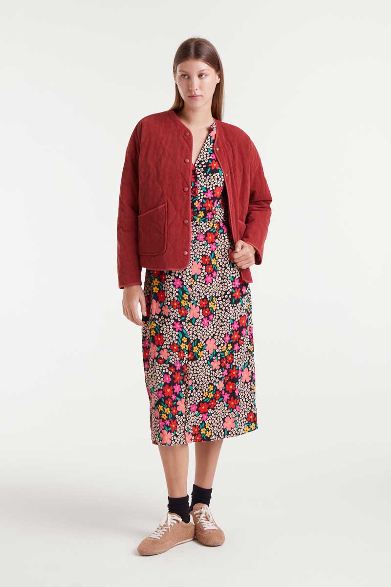 giardino midi φόρεμα με λουλούδια