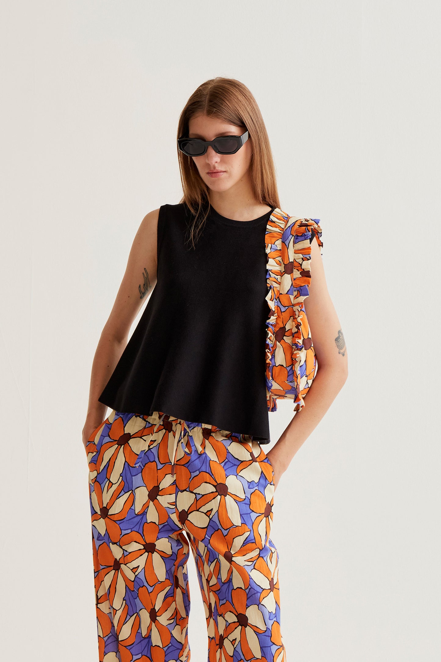 basic μαύρο knit top