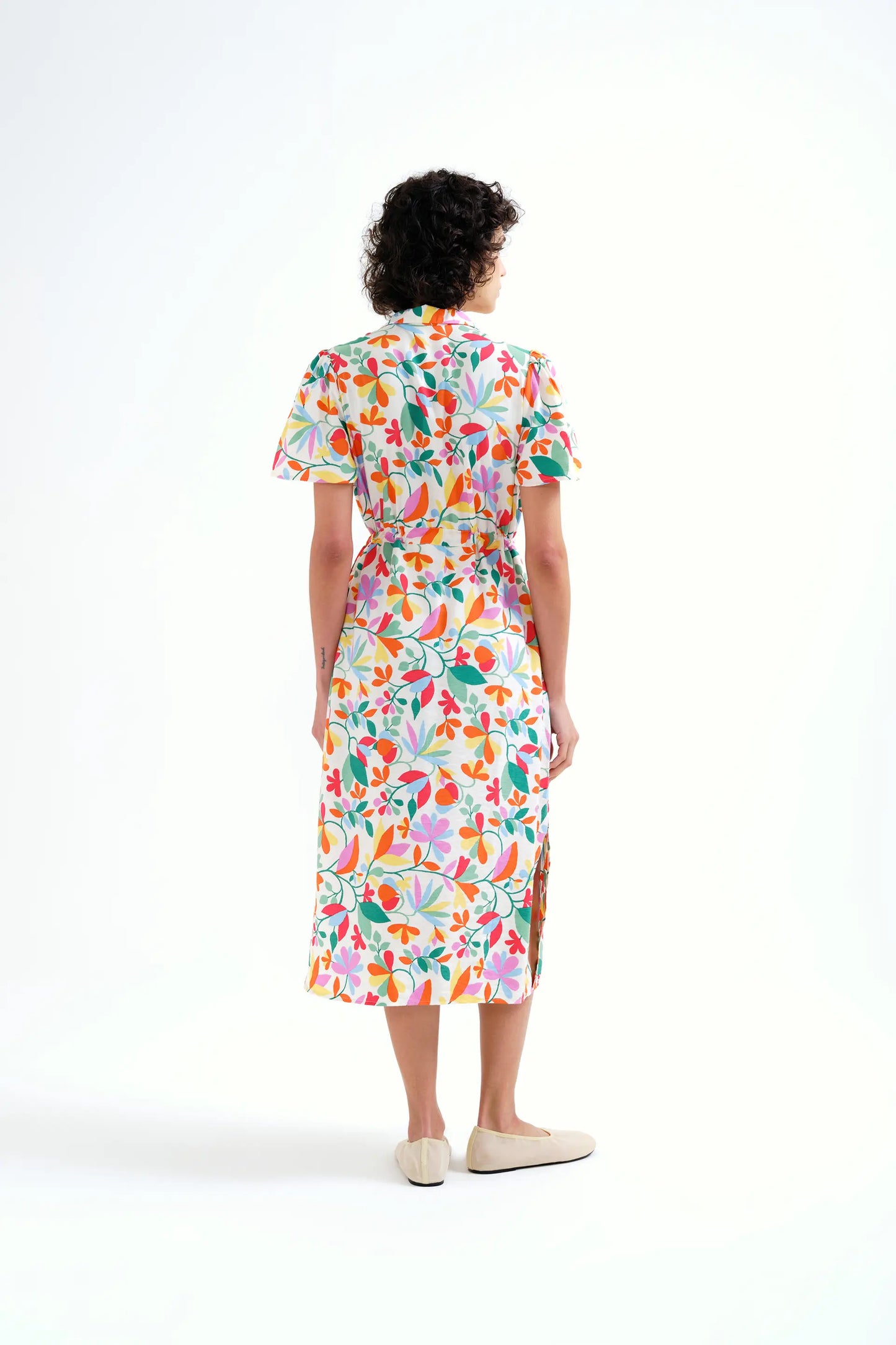Midi dress με λουλούδια