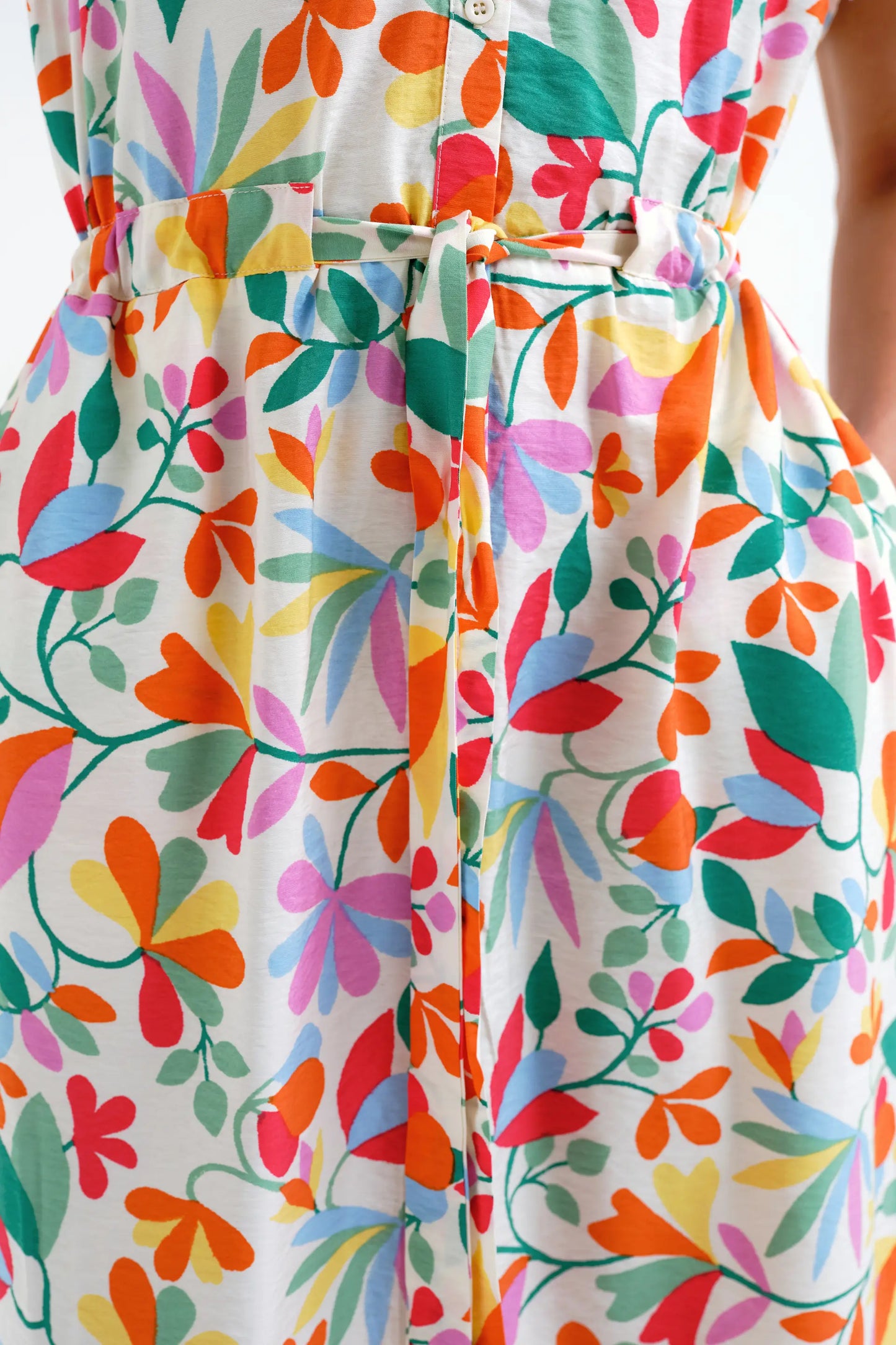 Midi dress με λουλούδια