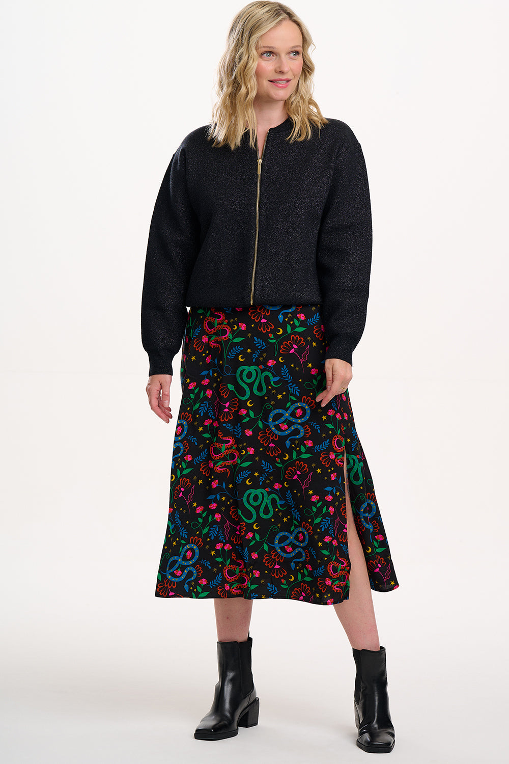 solana black sparkle jacket