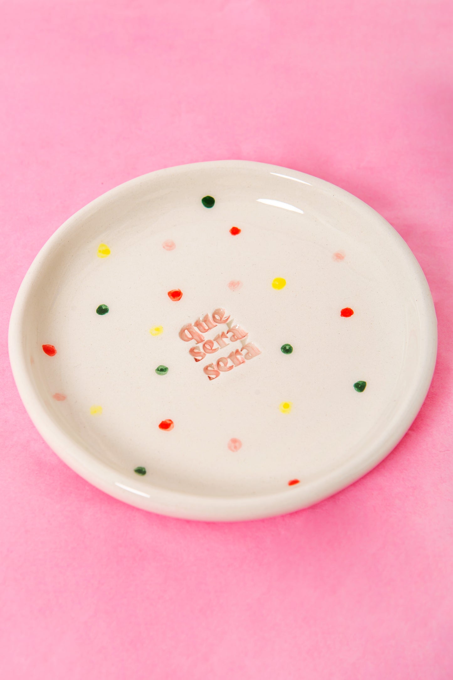 polka dot ceramic plates