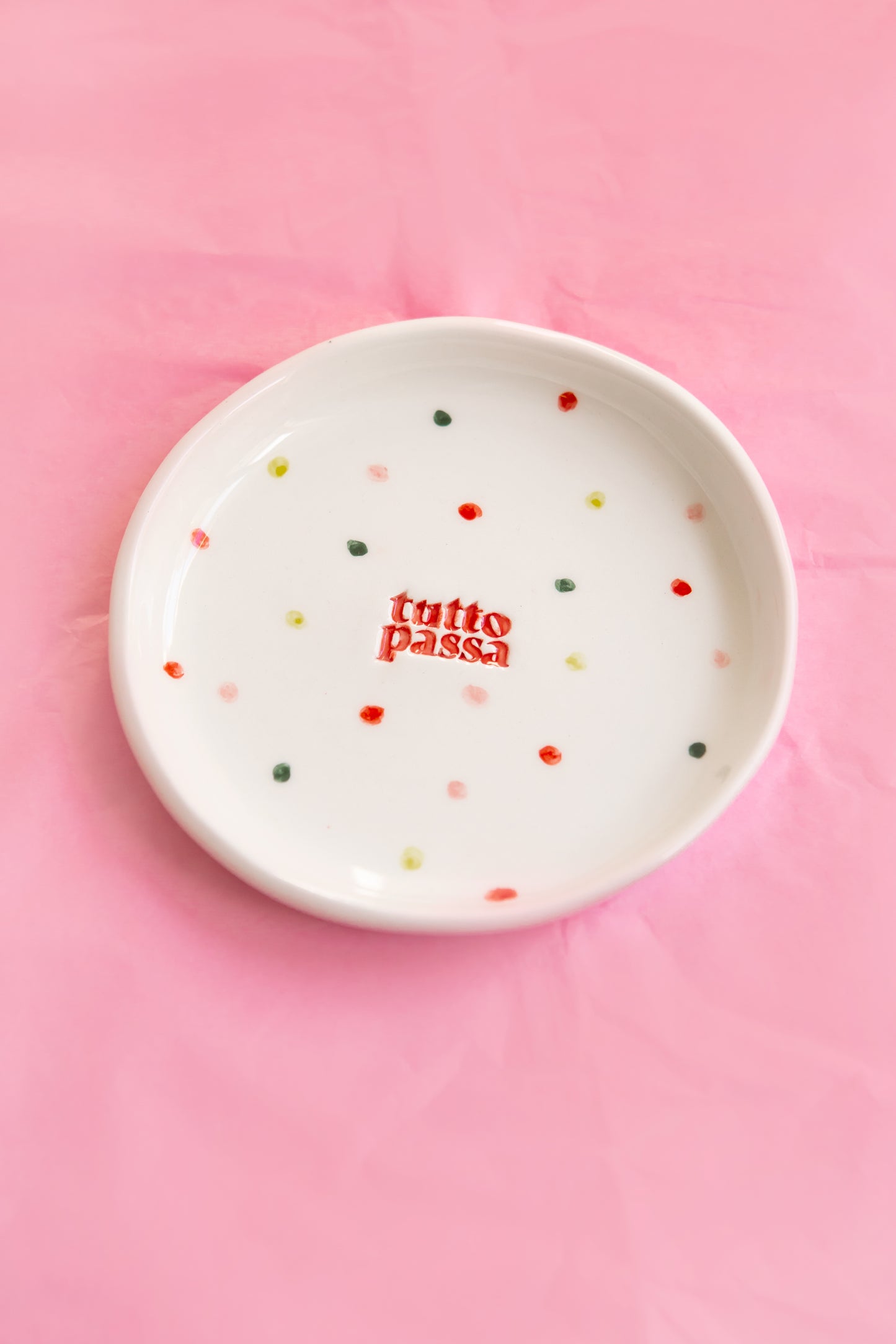 polka dot ceramic plates