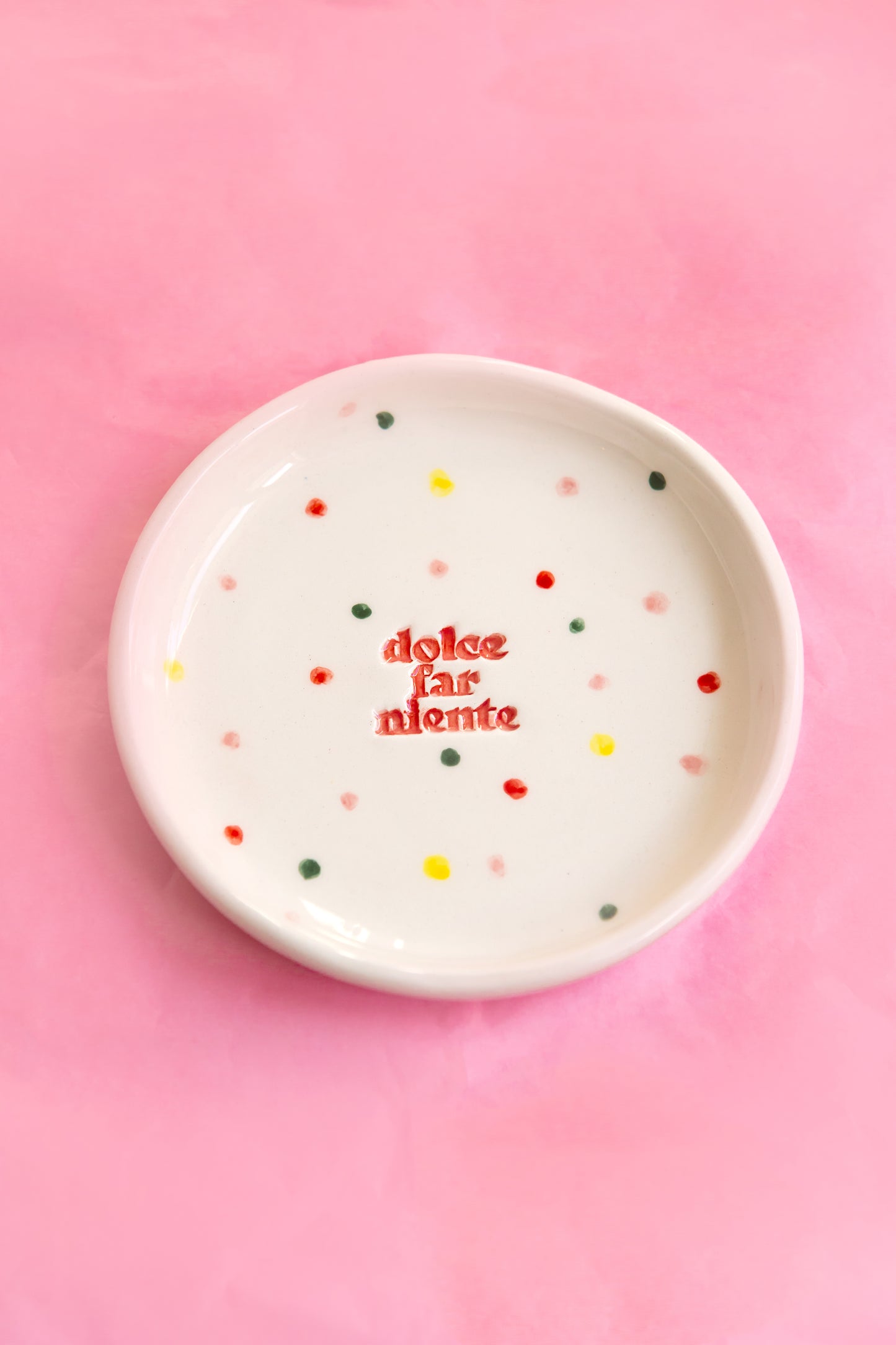 polka dot ceramic plates